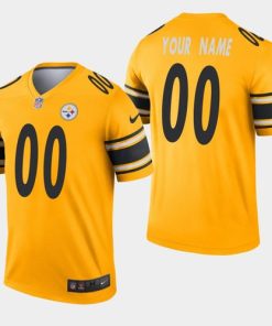 Custom Pittsburgh Steelers Inverted Gold Legend Football Jersey