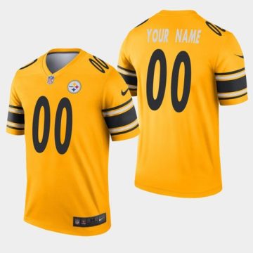 Custom Pittsburgh Steelers Inverted Gold Legend Football Jersey