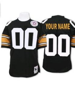 Custom Pittsburgh Steelers Jersey Throwback Black Football Jersey