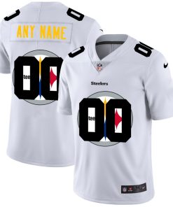 Custom Pittsburgh Steelers White Team Big Logo Vapor Untouchable Limited Jersey