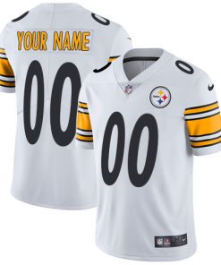 Custom Pittsburgh Steelers White Vapor Untouchable Player Limited Jersey