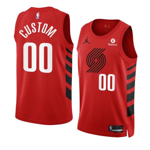 Custom Portland Trail Blazers Active Player 2022-23 Red Statement Edition Swingman Stitched Basketball Jersey