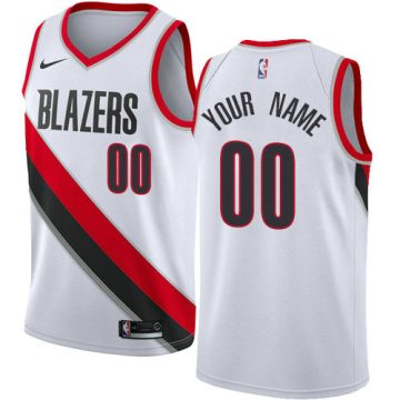 Custom Portland Trail Blazers Swingman White Home Association Edition Jersey