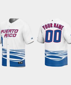 Custom Puerto Rico Baseball 2023 World Baseball Classic Jersey White