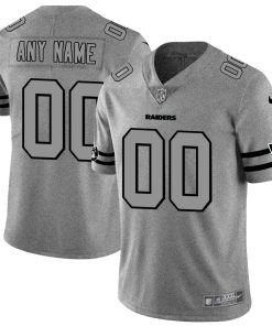 Custom Raiders 2019 Gray Gridiron Gray Vapor Untouchable Limited Jersey