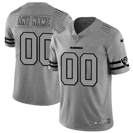 Custom Raiders 2019 Gray Gridiron Gray Vapor Untouchable Limited Jersey