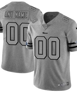 Custom Rams 2019 Gray Gridiron Gray Vapor Untouchable Limited Jersey