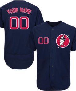 Custom Red Sox Navy Flexbase New Design Jersey