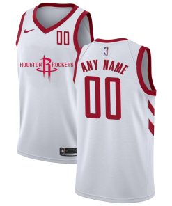 Custom Rockets White City Edition Number Swingman Jersey