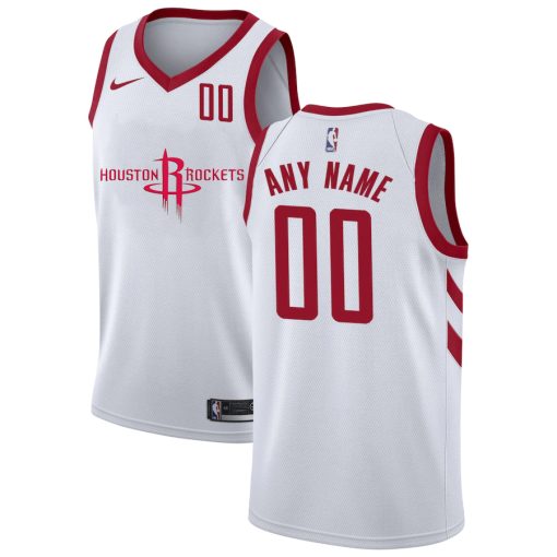 Custom Rockets White City Edition Number Swingman Jersey