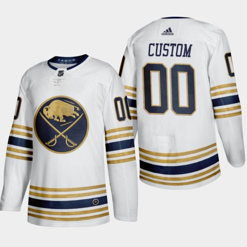 Custom Sabres White 50th Anniversary Third Jersey