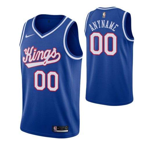 Custom Sacramento Kings Blue 2019-20 Hardwood Classics Jersey