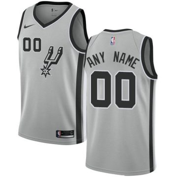 Custom San Antonio Spurs Swingman Silver Alternate Statement Edition Jersey