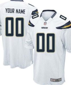 Custom San Diego Chargers White Limited Jersey
