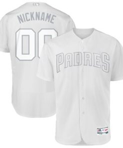 Custom San Diego Padres 2019 Players' Weekend Flex Base Roster White Jersey