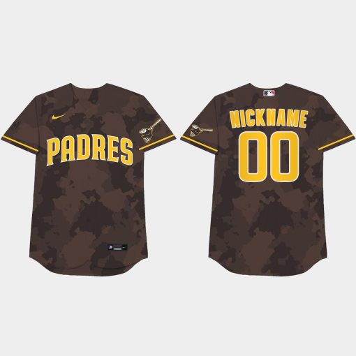 Custom San Diego Padres 2021 Players' Weekend Nickname Jersey Camo