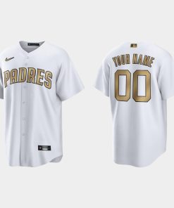 Custom San Diego Padres 2022 All-star Game Cool Base Jersey White