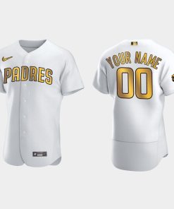 Custom San Diego Padres 2022 All-star Game Jersey White Gold
