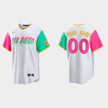 Custom San Diego Padres 2022 City Connect Cool Base Jersey White