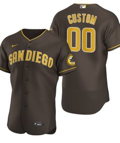 Custom San Diego Padres Brown Flex Base Jersey