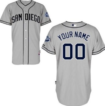 Custom San Diego Padres Gray Jersey