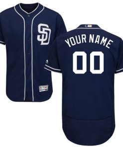 Custom San Diego Padres Navy Blue Flexbase Collection Jersey