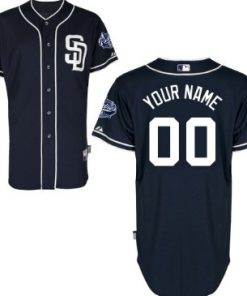 Custom San Diego Padres Navy Blue Jersey