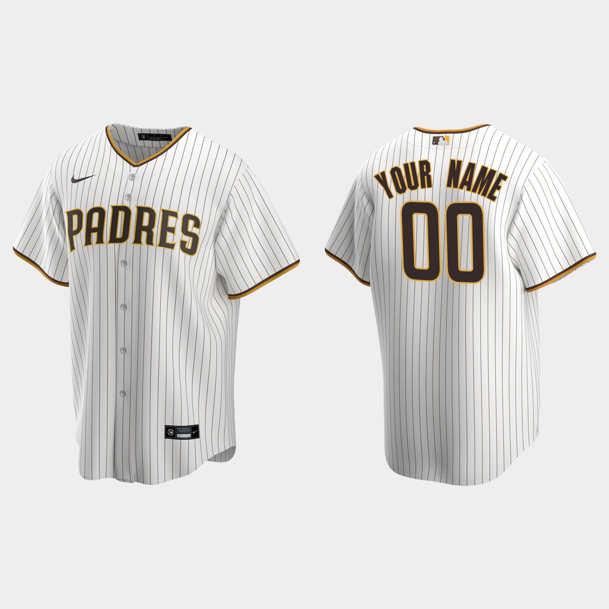 Custom San Diego Padres White Brown Cool Base Home Jersey - Heretro.com