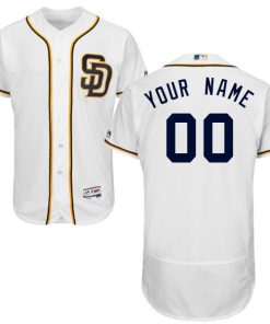 Custom San Diego Padres White Flexbase Collection Jersey