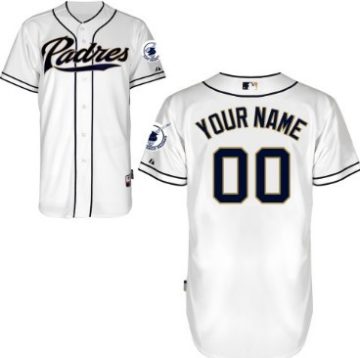 Custom San Diego Padres White Jersey