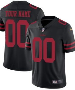 Custom San Francisco 49ers Alternate Black Vapor Untouchable Limited Football Jersey