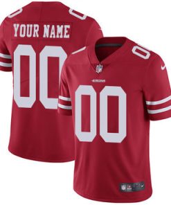 Custom San Francisco 49ers Home Red Vapor Untouchable Limited Football Jersey