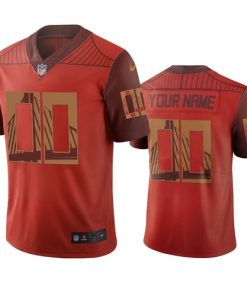 Custom San Francisco 49ers Orange Vapor Limited City Edition Football Jersey