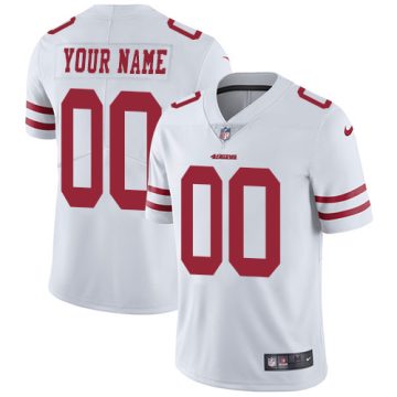 Custom San Francisco 49ers Road White Vapor Untouchable Limited Football Jersey