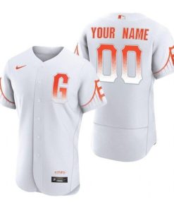Custom San Francisco Giants 00 White 2021 City Connect Flex Base Jersey