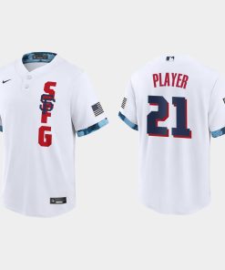 Custom San Francisco Giants 2021 All-star Game Cool Base Jersey White