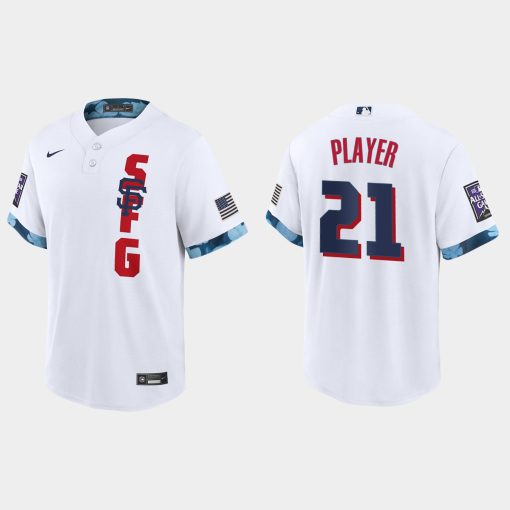 Custom San Francisco Giants 2021 All-star Game Cool Base Jersey White