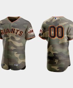 Custom San Francisco Giants 2021 National Armed Forces Day Flex Base Jersey Camo