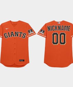 Custom San Francisco Giants 2021 Players' Weekend Nickname Jersey Orange