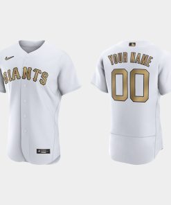 Custom San Francisco Giants 2022 All-star Game Flex Base Jersey White