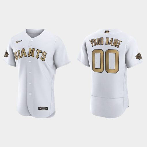 Custom San Francisco Giants 2022 All-star Game Flex Base Jersey White