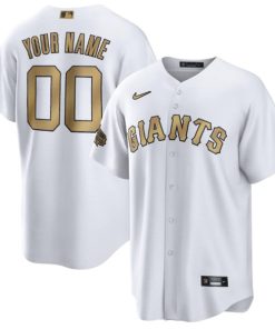 Custom San Francisco Giants Active Player White 2022 All-star Cool Base Stitched Baseball Jersey