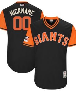 Custom San Francisco Giants Black 2018 Players' Weekend Flex Base Jersey
