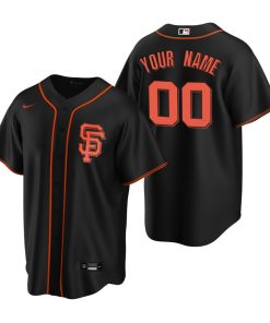 Custom San Francisco Giants Black Cool Base Jersey