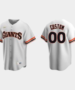 Custom San Francisco Giants Cooperstown Collection Home Jersey White