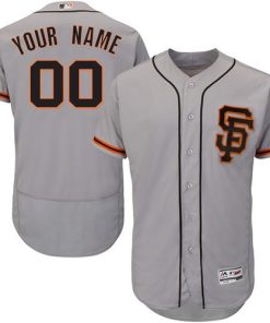 Custom San Francisco Giants Gray Flexbase Collection Jersey