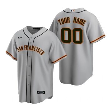 Custom San Francisco Giants Gray Cool Base Road Jersey