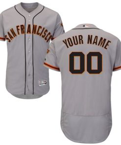 Custom San Francisco Giants Grey Flexbase Collection Jersey