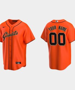 Custom San Francisco Giants Orange Cool Base Alternate Jersey