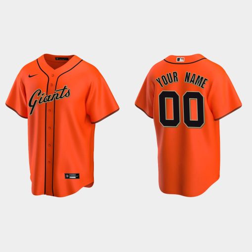 Custom San Francisco Giants Orange Cool Base Alternate Jersey